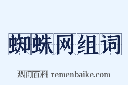 蜘蛛网组词是什么意思的图片